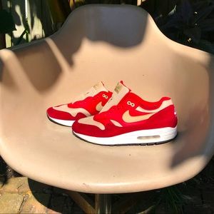 Red + Gold Nike Air Sneaks